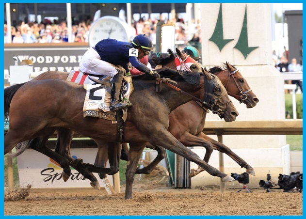 Mystic Dan prevails in a three horse photo at the wire to win the 150th Kentucky Derby!