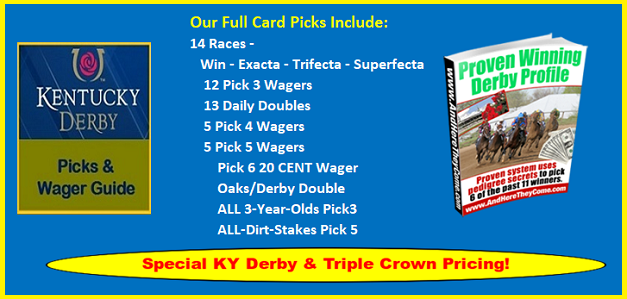 Get our full card picks for the 14 races on the kentucky derby card.